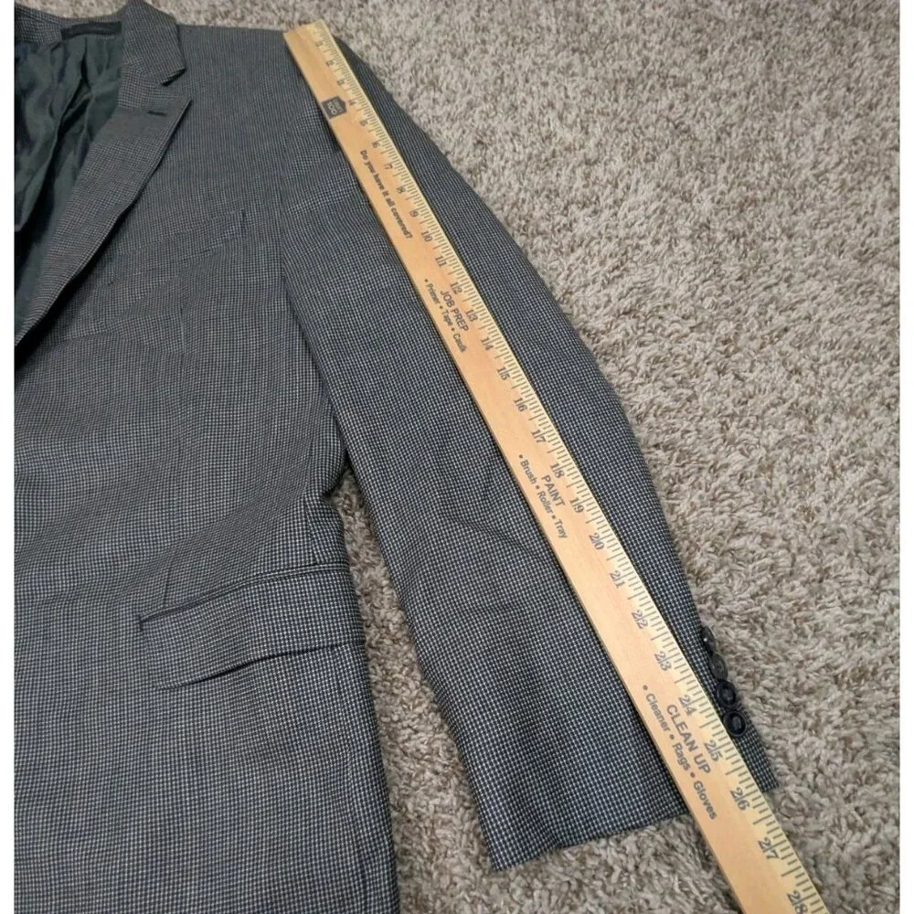 Calvin Klein Blazer Sport Coat Suit Jacket Mens 42L Wool Silk 2 Button